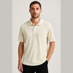 Axist XL Cream Short Sleeve Polo, Casual, Comfortable Cotton Blend